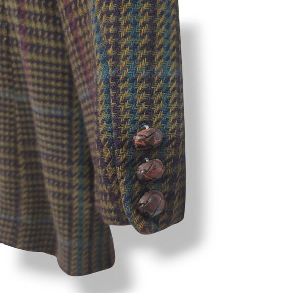 Vintage 80s Liz Claiborne Liz Sport Wool Tweed Academia Blazer Jacket Size 6P - Picture 7 of 12